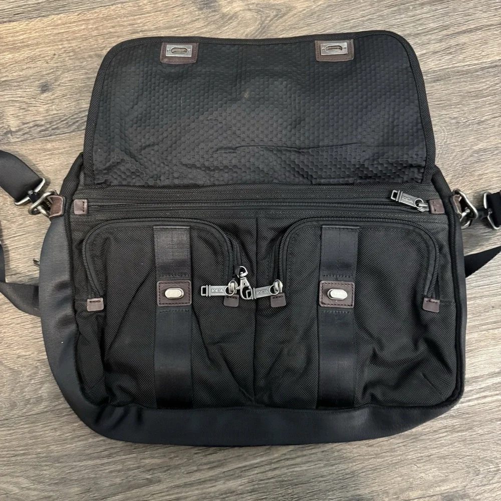 Tumi Alpha Bravo Pinkney Flap Brief Case 2-Way Hand Shoulder Messenger‎ Bag